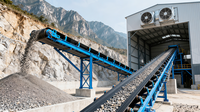 Bande transporteuse en caoutchouc nylon à chevron personnalisée pour granit, gravier et sable, à vendre