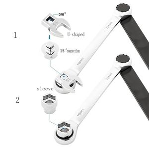 15 ، طقم مفتاح ربط بسقاطة ، قضيب تمديد ، شداد خامل قابل للتعديل ، أداة إصلاح السيارات الخاصة لتجميع التفكيك - Product Image 5