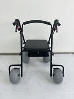 Andador y Silla de Ruedas Plegable Manual para Viajes al Aire Libre con Freno de Mano, Silla de Ruedas para Playa, Fácil de Empujar, Andador y Rollator Duradero