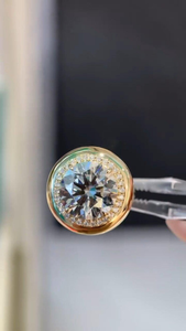7CT Round Cut Lab Grown <b>Diamond</b> <b>Ring</b> Luxury Halo Statement Engagement <b>Ring</b> Premium Bridal Fine Jewelry for Women - Product Image 4