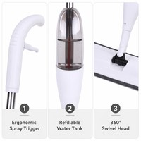 Serpillère pulvérisatrice en microfibre en acier inoxydable, légère, portable, écologique, durable, nettoyeur de sols intérieur pour cuisine, salle de bain, bureau