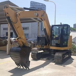 Excavadora de cadenas pequeña usada Cat 307.5 de 7.5 toneladas, excavadora hidráulica original Caterpillar para trabajos de construcción - Product Image 1
