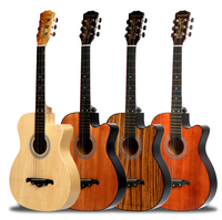 Guitare acoustique en acajou de 38 pouces, prix de gros, haute qualité