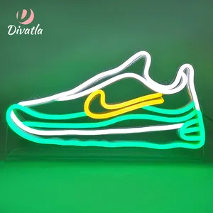 DIVATLA Customization Fashion Trendy Personalized Sports Shoes Ambiance Indoor Sports Hall Decoration Acrylic Light Neon Signs