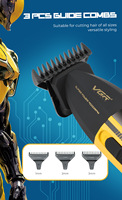 Tondeuse à cheveux professionnelle rechargeable VGR V-285 9000 tr/min en métal pour salon de coiffure, tondeuse à barbe pour hommes V-285T