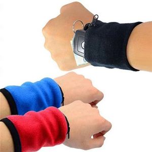 Mini Portefeuille de Poignet Unisexe avec Fermeture Éclair pour Fitness, Course, Gym, Cyclisme – Sac de Poignet Sûr en Coton pour Monnaie - Product Image 1