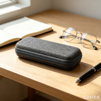 Étui à lunettes en feutre personnalisé avec logo, pliable, durable, écologique, léger, avec fermeture éclair, portable, facile à nettoyer