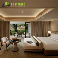 Luxuriöses Modernes Komplettes Maßgefertigtes Massivholz-Kingsize-Bett-Set für Hotel Villa Apartment Schlafzimmermöbel