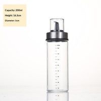 Distributeur d'huile d'olive anti-poussière en verre borosilicate mat avec logo personnalisé, grande capacité, pour la maison, idéal pour la sauce soja et le vinaigre