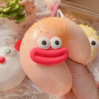 Adorable jouet anti-stress Daifuku en TPR de 8 cm, texture argileuse, yeux grands, pour enfants et adultes, idéal pour la décompression