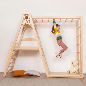 Set <span class=keywords><strong>de</strong></span> Triángulo <span class=keywords><strong>Pikler</strong></span> para Niños Parque Infantil <span class=keywords><strong>de</strong></span> Madera Casa <span class=keywords><strong>de</strong></span> Juegos Interior Pared <span class=keywords><strong>de</strong></span> Escalada Juegos Infantiles Muebles para Niños - Product Image 2