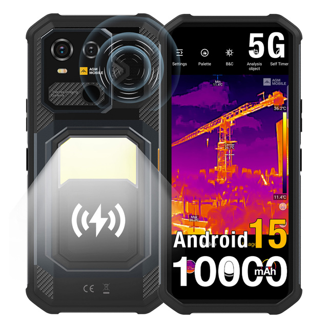 AGM G3 PRO 5G LTE Smartphone 12GB+512GB Wireless Charge 10000mAh 120Hz Rugged IP68 Dual SIM Android 15