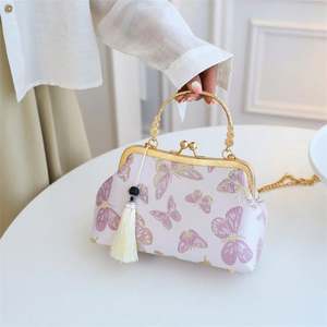 2025 प्रोम मोती कढ़ाई फूलों के हैंडबैग, शादी के लिए महिलाओं की लक्जरी शाम बैग - Product Image 4