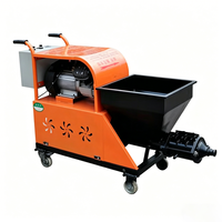 Machine de construction pour le plâtrage mural en béton électrique/diesel, pulvérisateur de ciment, pulvérisateur de sable et de ciment avec tuyau de 10 m