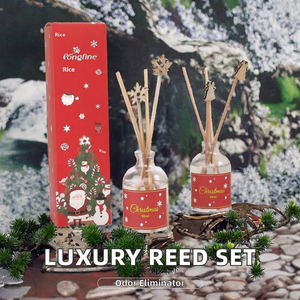 Bán Buôn Sang Trọng Giáng Sinh Nhà Hương Thơm <span class=keywords><strong>Reed</strong></span> Khuếch Tán Bộ Bpa Miễn Phí Chai Thủy Tinh Với Tinh Dầu Rượu Miễn Phí Làm Mát Không Khí - Product Image 2