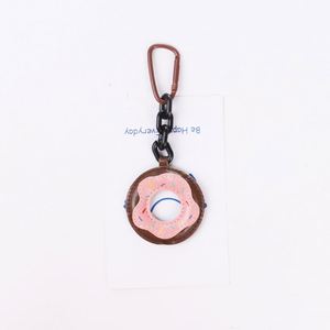 Cute Cartoon Donut Nylon <b>Rope</b> Keychain Couple Style Bag Pendant Made of Zinc Alloy - Product Image 4