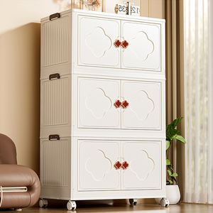 8082-3ベビーキッズ大人服収納用の最高品質の折りたたみ式プラスチックキャビネット - Product Image 1