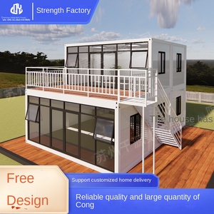 Contenedor de acero duradero de doble cubierta para oficina residencial Simple área escénica caja de paquete integrado para casa de dos pisos - Product Image 3