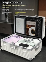 Valise de voyage rigide classique unisexe grande capacité 28-32 pouces en aluminium épaissi robuste et durable avec roues pivotantes