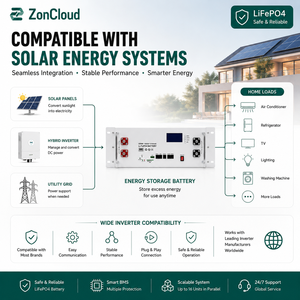 Gabinete de Baterías de Almacenamiento de Energía LiFePO4 de Alto Rendimiento, Instalación de Sistemas de Energía Solar UPS para Uso Doméstico, IP20 6000 - Product Image 4