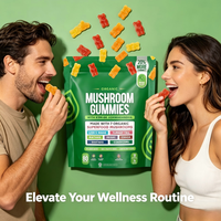 OEM 8-in-1 Mushroom Blend Gummies Gemengde Fruit Smaak Bevat Leeuwenmanen, Ashwagandha & Diverse Paddenstoelenextracten 80 stuks
