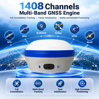 Penerima AR GNSS RTK Presisi Tinggi 1408 Kanal Multi Band GPS BDS Peralatan Survei IMU Tilt CORS Sistem RTK