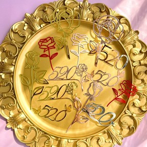 Décoration de gâteau en acrylique Honey And Sweetness 520, rose décorative pour la Saint-Valentin et le festival Qixi - Product Image 1