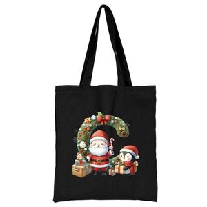 Sac fourre-tout publicitaire personnalisé réutilisable en toile avec longue anse – Portable et idéal pour les voyages, pour un usage quotidien et comme cadeau de Noël - Product Image 4