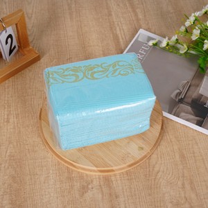 Toalla desechable de 33x45cm con estampado azul y verde para manicura, tatuajes y como protector de mesa - Product Image 3