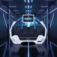 Machine VR d'intérieur 4 places en PVC, équipement de jeu pour grand parc d'aventure, stand de fête foraine pour aéroport et parc à thème