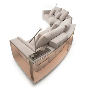 Sofá Modular de Cuero Premium, Sofá Seccional en Forma de L para Sala de Estar, Muebles Italianos de Lujo para Villa o Penthouse - Product Image 5