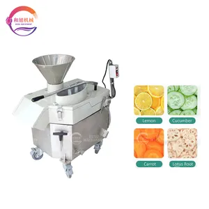 Electric Restaurant Kitchen Equipment Potato Carrot Vegetable Strawberry Fruit Cutting Machine Vegetable Fruit Slicer Equipment