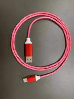 2024 nouvelle tendance 1M USB LED chargeur de câble coulant 3A charge rapide veste TPE pour IP pour téléphones mobiles Android type-c Type USB