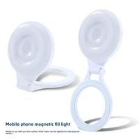 Anneau lumineux portable pour téléphone pour l'enregistrement vidéo, 4 modes réglables, lumière d'appoint rechargeable pour selfies, photographie, maquillage, vlogs