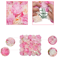Mur artificiel fleur toile de fond 3D soie Rose panneau floral pour Photo fond maison fête mariage toile de fond décoration