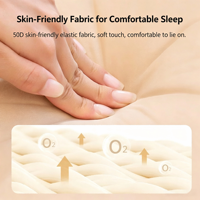 Matelas de camping auto-gonflant, coussin de couchage gonflable en mousse éponge, pliable, portable, avec pompe intégrée, moderne, pour le camping en plein air