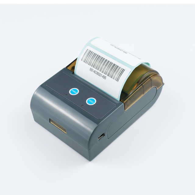 QS-5803 58mm Mini Bluetooth Printer Portable Thermal Receipt & Barcode Label Handheld Printer for Mobile Printing