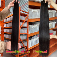 Extensions de Cheveux Vierges Vietnamiennes Double Tissage Très Lisses Qualité Supérieure, Donneur Unique, Pointes Pleines