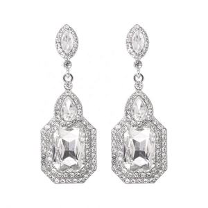 Pendientes Retro de Palacio para Mujer, Nuevos, Geométricos, con Incrustaciones de Diamantes de Colores, Accesorios Personalizados Exagerados, Estilo Urbano de Aleación - Product Image 6