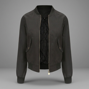 Chaqueta Bomber Impermeable Ecológica Clásica para Mujer, Diseño de Letras con Bordado de Camuflaje y Rayas, Ropa de Abrigo de Invierno 100% Poliéster - Product Image 3