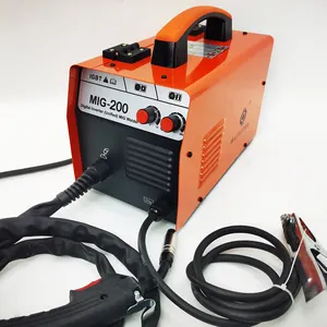 Mig-200 acessórios equipamentos de soldagem, controle inteligente mig mag máquina de soldar gás de soldagem funcional soldador sem gasolina