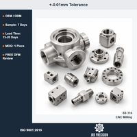 Service de fraisage CNC de précision sur mesure, pièces CNC en acier inoxydable SS 316, ±0,01 mm, prototype OEM vers la production
