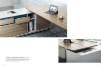 Table de bureau moderne extensible modulaire en bois de luxe haut de gamme personnalisée, bureau de direction, bureau de PDG, bureau de gestionnaire, vente de la marque LS