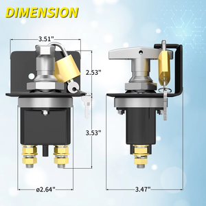 قطع بطارية سيارة أوتوماتيكية 2-دبوس وإيقاف على مفتاح من من من من خلال القفل ولوحة - Product Image 3