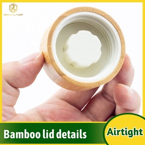 Bottiglie d'Acqua in Vetro con Coperchio in <span class=keywords><strong>Bambù</strong></span> all'Ingrosso da 18oz, <span class=keywords><strong>Borraccia</strong></span> Riutilizzabile in Vetro Borosilicato Trasparente per Viaggi, Frigorifero, Bevande e Succhi - Product Image 5