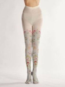 Pantimedias Retro Estampadas Aurora Europe Pompea con Diseño Floral y Logotipo Personalizado - Product Image 5