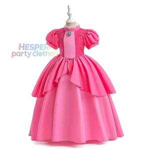 Nouvelle robe de princesse rose pour filles HP avec manches bouffantes en dentelle, costume de cosplay de conte de fées, tenue de fête d'anniversaire, performance scénique, carnaval - Product Image 1