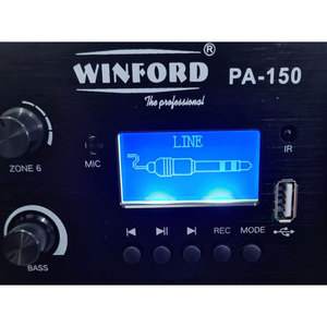 Amplificateur audio Winford PA-150 6 canaux 70V/100V 150W USB pour récepteur FM Fabriqué en Italie - Product Image 4