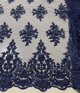 Tissu en tulle tissé perlé à la mode, avec broderie de sequins mécaniques, <span class=keywords><strong>dentelle</strong></span> pour robes, mariage et jouets - Product Image 3