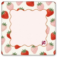 Pastelroze tropisch fruit Amerikaanse Mahjong-set Melkachtig roze gelei Acryl Aardbei Kers Ananas Banaan Patroon Laserprint